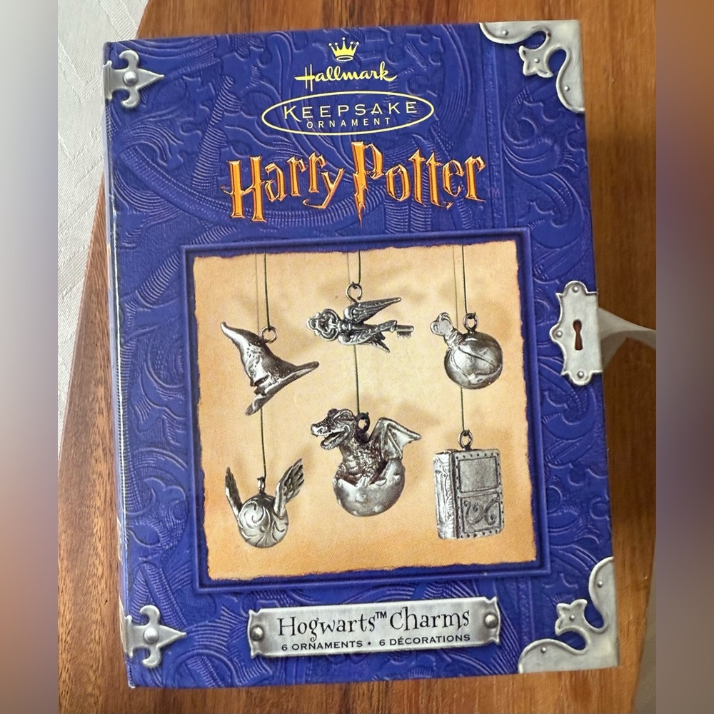 Hallmark Keepsake Ornament Harry Potter Pewter 2000 Snitch Broom Charms
